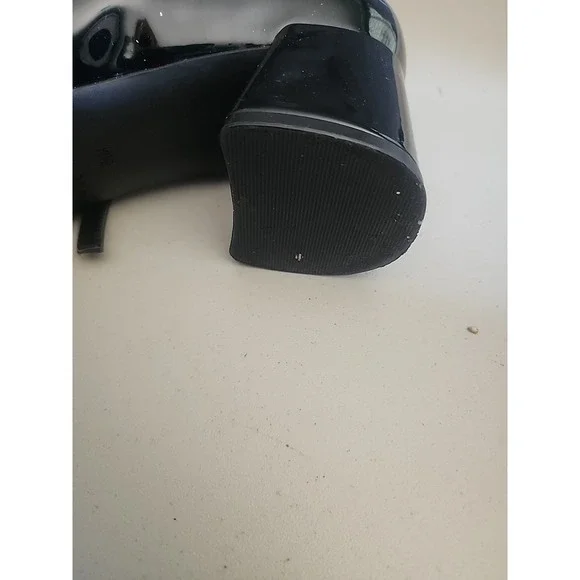 MARC FISHER Palie Mary Jane Block Heels, Faux Black Patent Leather, Women's 6.5 - Picture 8 of 8